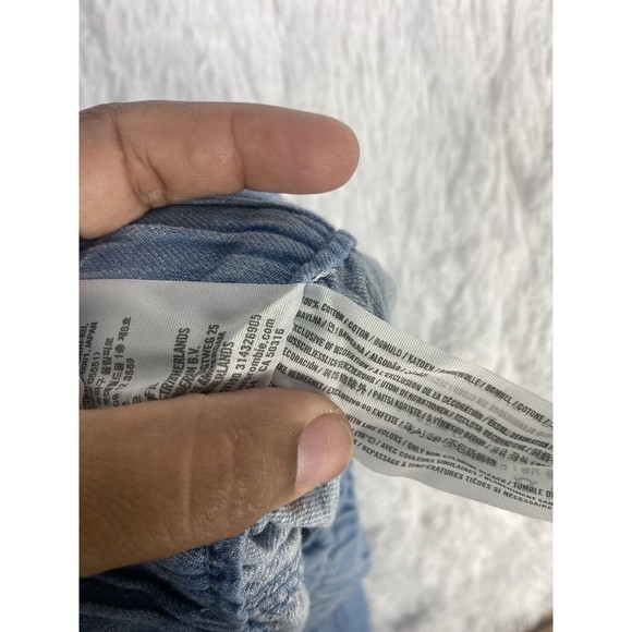 HOLLISTER High Rise Blue Chambray Denim Paperback Joggers Womens SZ S - Picture 12 of 13